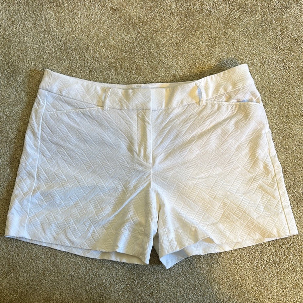 White Bermuda Shorts with Tailored Look